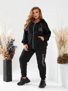 Костюм двойка на флисе "Perfect" , черный