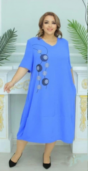 платье "Шарики" голубой