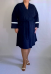 Халат махровый тёмно-синий (Smart-Woman, Россия) — размеры 68-70, 72-74
